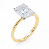 5 Carat Radiant Lab Grown IGI G/VS1 Diamond Solitaire Ring in 14K Yellow Gold thumbnail 2