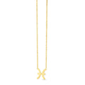 14K yellow gold Pisces zodiac pendant necklace with polished fish symbol