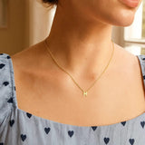 14K Yellow Gold Pisces Necklace thumbnail 6