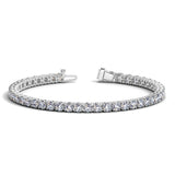 Lab Grown Round Diamond Tennis Bracelet in 14k White Gold (10 cctw F/G  VS2/SI1) thumbnail 1