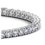 Lab Grown Round Diamond Tennis Bracelet in 14k White Gold (10 cctw F/G  VS2/SI1) thumbnail 2