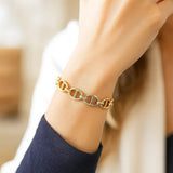 14k Yellow Gold High Polish Mariner Link Bracelet  (8.80 mm) thumbnail 2