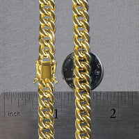 10k Yellow Gold Semi Solid Miami Cuban Chain (9.10 mm)