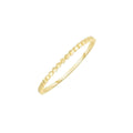 14K yellow gold stackable ring with heart cutout pattern