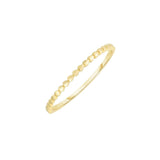 14K yellow gold stackable ring with heart cutout pattern thumbnail 1