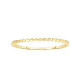 14K Yellow Gold Hearts Stackable Ring thumbnail 2