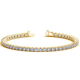 Lab Grown Round Diamond Tennis Bracelet in 14k Yellow Gold (7 cctw F/G  VS2/SI1) thumbnail 1