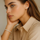 Lab Grown Round Diamond Tennis Bracelet in 14k Yellow Gold (7 cctw F/G  VS2/SI1) thumbnail 5