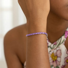 Sterling Silver Purple CZ Tennis Bracelet (3.30 mm)