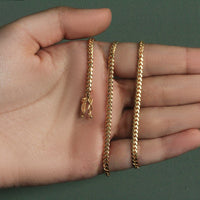 14k Yellow Gold Classic Solid Miami Cuban Chain (3.20 mm)