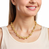 Graduated Jax Link Necklace in 14K Yellow Gold thumbnail 3
