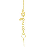 14k Yellow Gold High Polish Heart Red Cornelia Paste Necklace thumbnail 2