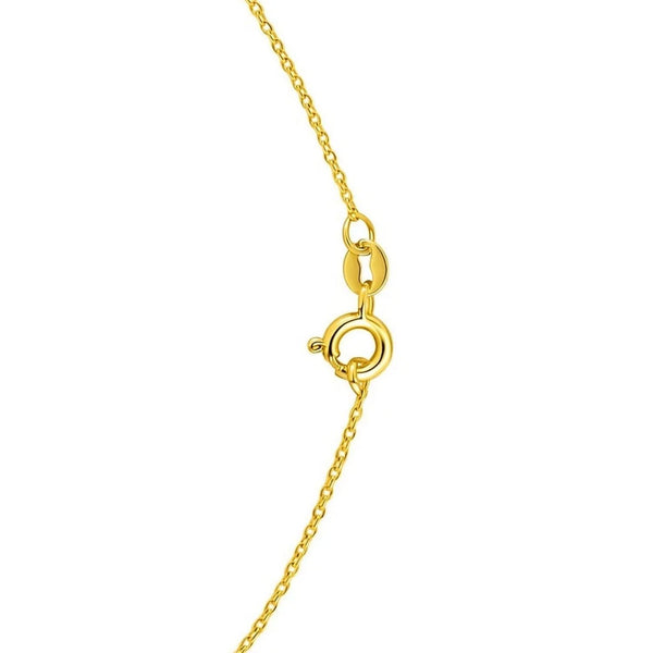 14K Yellow Gold Emerald Cut Garnet Necklace