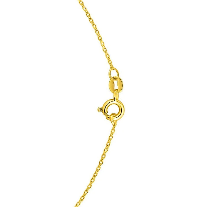 14K Yellow Gold Emerald Cut Garnet Necklace