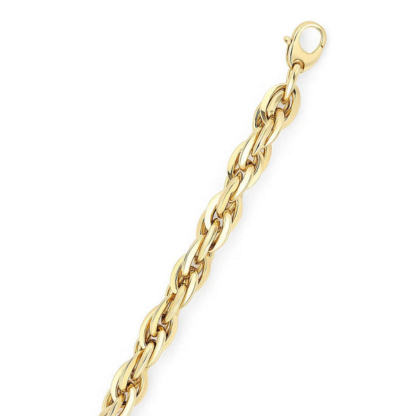 14k Yellow Gold Fancy Necklace with Singapore Chain