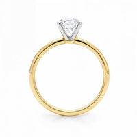 1 Carat Radiant Lab Grown IGI G/VS1 Diamond Solitaire Ring in 14K Yellow Gold