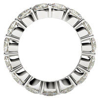 Round Cut Lab Grown Diamond Eternity Ring in 14k White Gold (5 cttw FG/VS2)