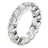 Round Cut Lab Grown Diamond Eternity Ring in 14k White Gold (5 cttw FG/VS2) thumbnail 4
