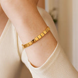 14k Yellow Gold High Polish Square Link Bracelet (6.00 mm) thumbnail 5