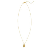 14K Yellow Gold Diamond Raindrop Necklace thumbnail 2
