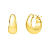Tapered Electroform Hoop Earrings in 14K Yellow Gold thumbnail 2