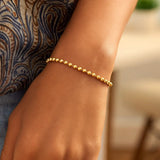 Duo Bead Bracelet in 14K Yellow Gold (3.00mm) thumbnail 4