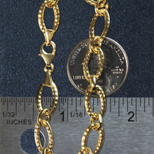 Load image into Gallery viewer, Textured Oval Link Bracelet in 14k Yellow Gold (8.60 mm)