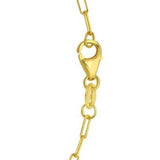 14K Yellow Gold Blue Topaz Heart Necklace (1.50 mm) thumbnail 6