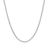 14k White Gold Round Cable Link Chain (1.9 mm) thumbnail 2