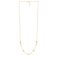 Adjustable Puff Pebble Necklace in 14K Yellow Gold