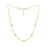 Adjustable Puff Pebble Necklace in 14K Yellow Gold thumbnail 3