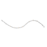 Sterling Silver Rhodium Plated Freshwater Pearl Bead Necklace
