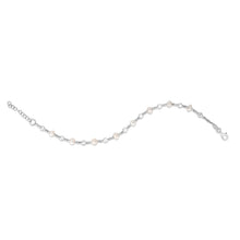 Sterling Silver Rhodium Plated Freshwater Pearl Bead Necklace