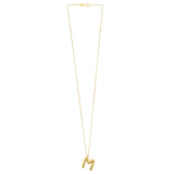 14K Yellow Gold Helium Initial M Pendant thumbnail 2