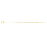 14K Yellow Gold Mini Initial L Bracelet thumbnail 2