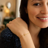 14K Yellow Gold Mini Initial L Bracelet thumbnail 5