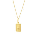 14K yellow gold sun and stars pendant necklace charm