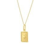 14K yellow gold sun and stars pendant necklace charm thumbnail 1
