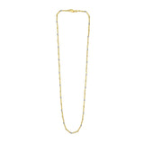 Two Tone Bar and Bead Necklace in 14K Gold thumbnail 2