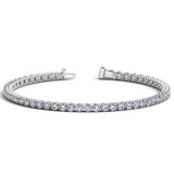 Lab Grown Round Diamond Tennis Bracelet in 14k White Gold (7 cctw F/G  VS2/SI1) thumbnail 1