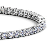 Lab Grown Round Diamond Tennis Bracelet in 14k White Gold (7 cctw F/G  VS2/SI1) thumbnail 2