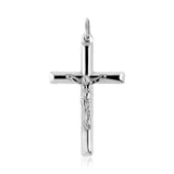 Sterling Silver Polished Crucifix Pendant thumbnail 1