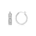 925 sterling silver petite round hoop-style band ring with glitter texture finish