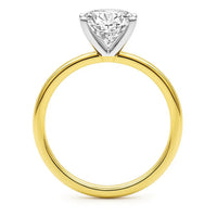 3 Carat Princess Lab Grown IGI G/VS1 Diamond Solitaire Ring in 14K Yellow Gold