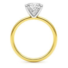 3 Carat Princess Lab Grown IGI G/VS1 Diamond Solitaire Ring in 14K Yellow Gold