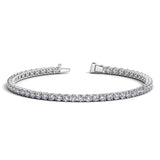 Lab Grown Round Diamond Tennis Bracelet in 14k White Gold (5 cctw  F/G  VS2/SI1) thumbnail 1