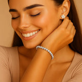 Lab Grown Round Diamond Tennis Bracelet in 14k White Gold (5 cctw  F/G  VS2/SI1) thumbnail 5