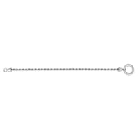 Sterling Silver Rhodium Plated Fancy Push Lock Rope Chain Bracelet (3.40 mm)