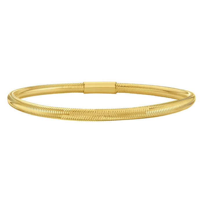 14K Yellow Gold Small Stretch Mesh Bracelet (3.40 mm)