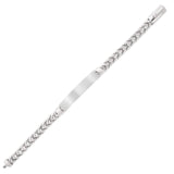 Sterling Silver Rhodium Plated Woven Link ID Bracelet thumbnail 1